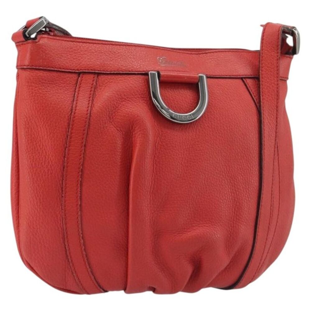 Gucci Abbey Leather Red Leather Shoulder Bag Bag